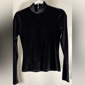 Paige Black Velvet Women's turtleneck top